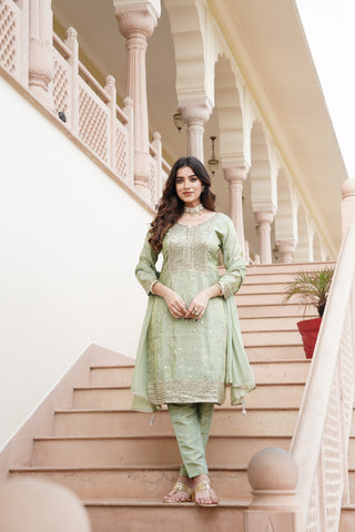 Pista Elegance Kurta Set