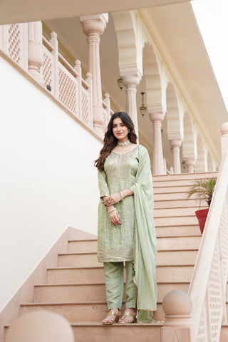 Pista Elegance Kurta Set