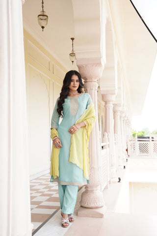 Sky Blue Grace Kurta Set