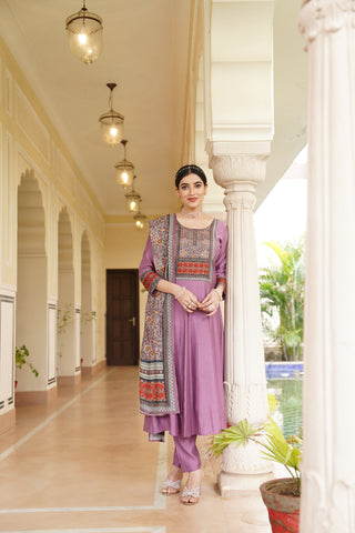 Bloom Purple Kurta Set