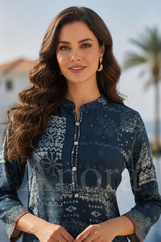 Gajji Silk Printed Tunic