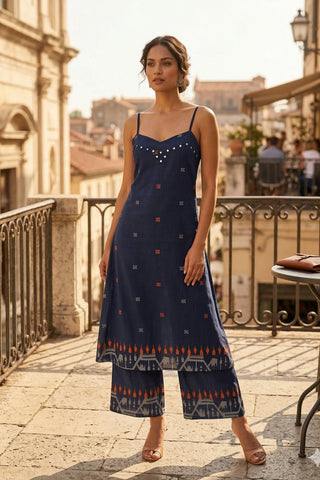 Wholesale Navy Blue A-Line Kurta Set | Anora Anora Fashions Wholesale Navy Blue A-Line Kurta Set | Anora Anora Fashions