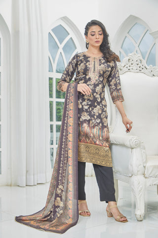 Black Golden Petals Kurta