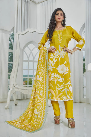 Yellow Bloom Kurta Set