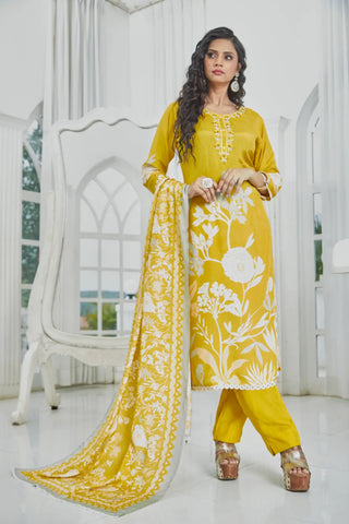 Yellow Bloom Kurta Set