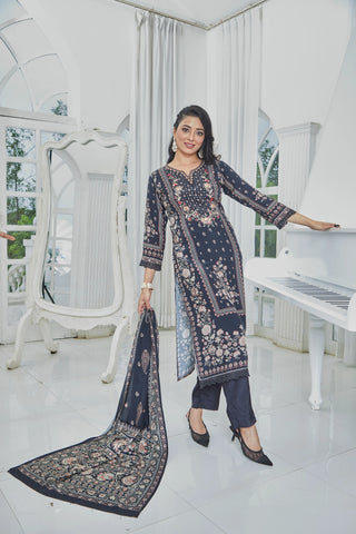 Dark Blue Lenzing Kurta Set