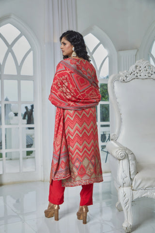 Red Embrace Kurta Set