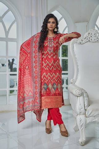 Red Embrace Kurta Set