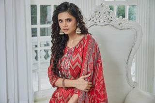 Red Embrace Kurta Set