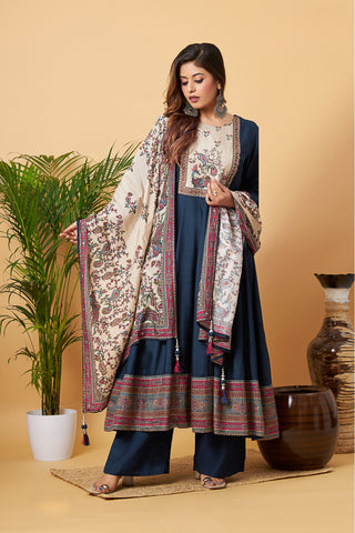 Navi Blue kurta set by Anora 