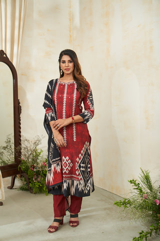 Geometric Harmony Kurta Set