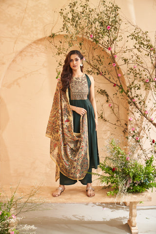 Radiant Green Embroidered Set