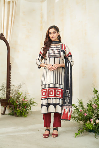 Geometric and Abstract Print Kurta Set